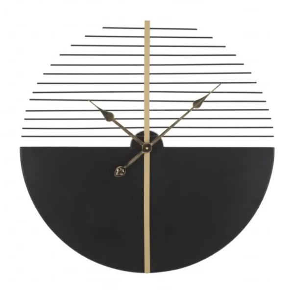 Kovové nástenné hodiny Stick 60 cm čierne/zlaté