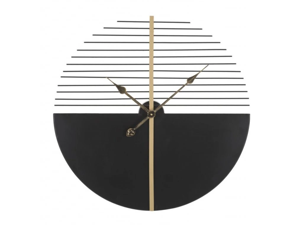 Kovové nástenné hodiny Stick 60 cm čierne/zlaté Kovové nástenné hodiny Stick 60 cm čierne/zlaté