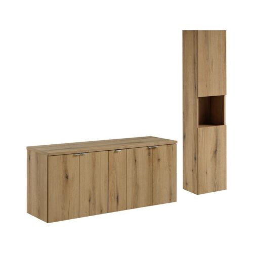 Kúpeľňová zostava Nova Oak II so skrinkami 140 cm dub evoke Kúpeľňová zostava Nova Oak II so skrinkami 140 cm dub evoke