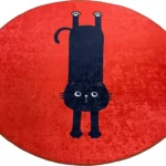 Kúpeľňový koberec KITTY 80 cm červený