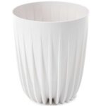 Kvetináč PRÚŽKOVANÝ ECO VII 19 cm biely