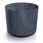 Kvetináč TUBOS BETON EFFECT antracitová matná