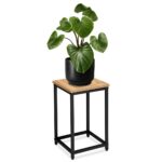 Kvetinový stojan Loft Arben 40 cm čierny/dub Craft