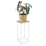 Kvetinový stojan Loft Arben 60 cm biely/dub Craft