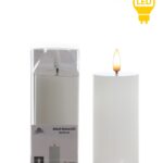 LED sviečka IDALIA 13 cm biela