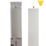 LED sviečka IDALIA 21 cm biela