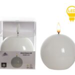 LED sviečka IDALIA BEAD 11 cm biela