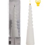 LED sviečka IDALIA SPIRAL 25 cm biela