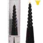 LED sviečka IDALIA SPIRAL 25 cm čierna