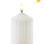 LED sviečka Idalia 7x14 cm biela