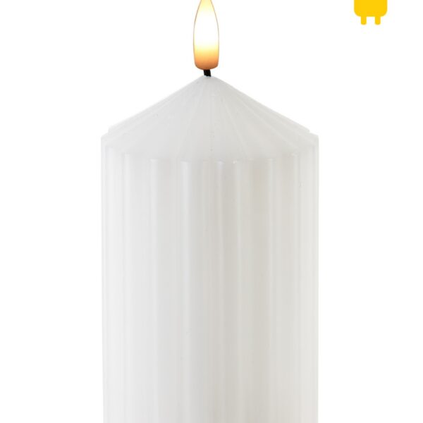 LED sviečka Idalia 7x16 cm biela