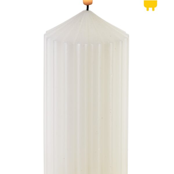 LED sviečka Idalia 7x19 cm biela