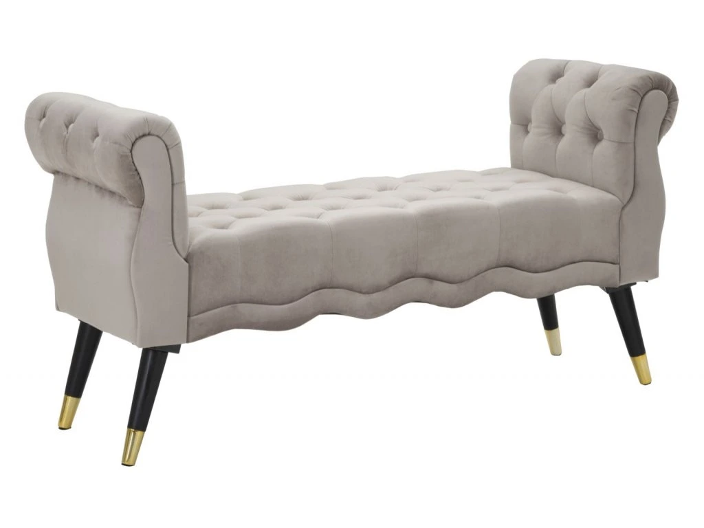 Lavica Paris 120 cm zamat šedá/zlatá Lavica Paris 120 cm zamat šedá/zlatá