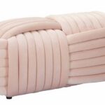 Lavica Softy 90 cm zamatová ružová