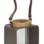 Lucerna Sklo 18 cm hnedá/číra