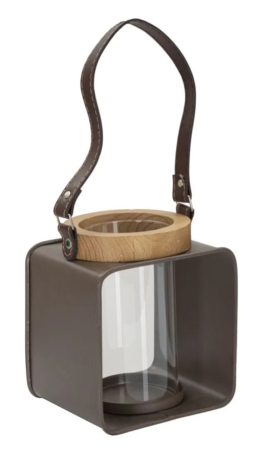 Lucerna Sklo 18 cm hnedá/číra Lucerna Sklo 18 cm hnedá/číra