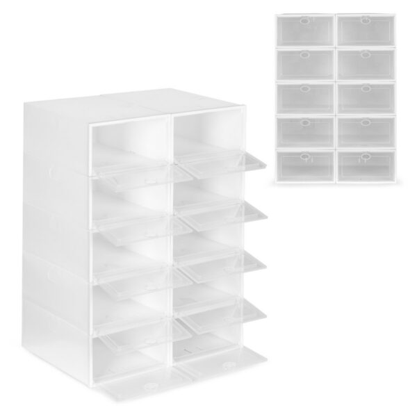 Modulárny botník Jednoduchý Moderný domov biely/číry