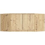 Nadstavec na rohovú šatníkovú skriňu CLP 100 cm dub artisan