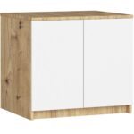 Nadstavec na skriňu STAR 60 cm dub artisan/biely