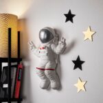 Nástenná dekorácia Astronaut biela/šedá
