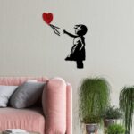 Nástenná dekorácia Banksy 13-1 čierna/červená