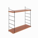 Nástenná polica ARMONI 72 cm jelša/čierna