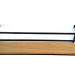 Nástenná polica Kisa 60 cm čierna/hnedá