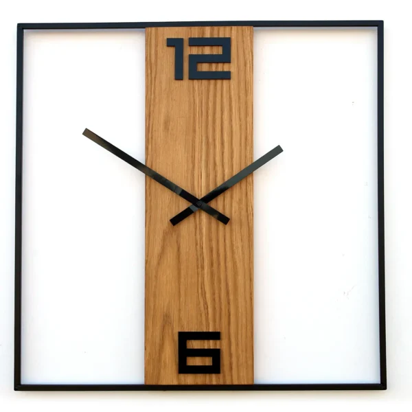 Nástenné hodiny Arabic Ramka 50 cm hnedé/čierne