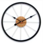 Nástenné hodiny Bicykel 42 cm čierne/hnedé