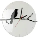 Nástenné hodiny Birdy 30 cm čierne/biele