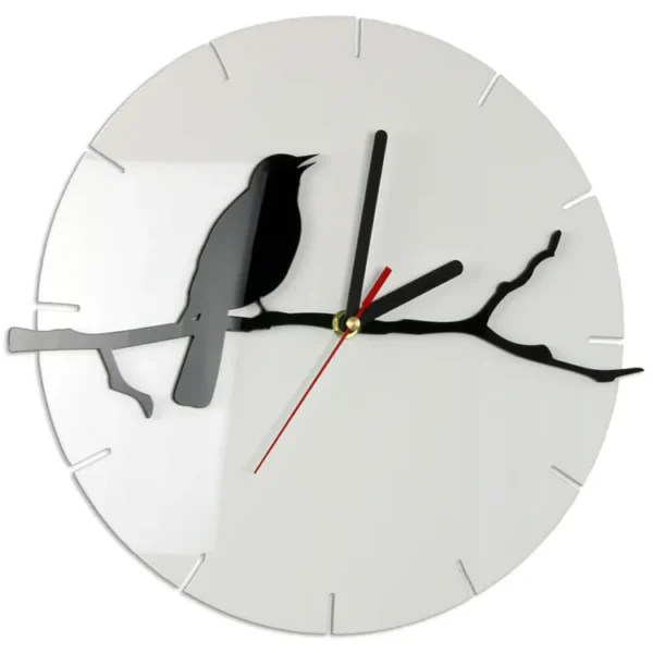 Nástenné hodiny Birdy 30 cm čierne/biele