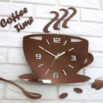 Nástenné hodiny Coffee hnedá