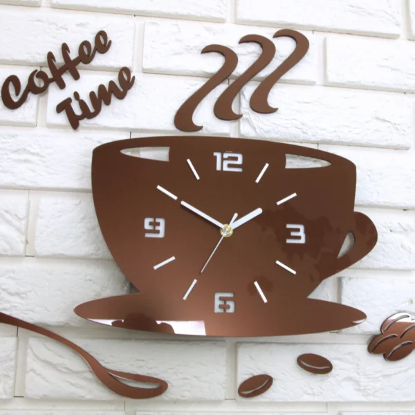 Nástenné hodiny Coffee hnedá