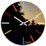 Nástenné hodiny Colorfull 32 cm čierne/farebné