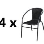 4 ks BISTRO záhradná stolička
