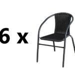 6 ks BISTRO záhradná stolička