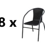 8 ks BISTRO záhradná stolička