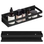 Kúpeľňová polica 30x10 cm Springos HA5181 - čierna – Obrázok 2