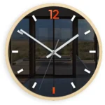 Nástenné hodiny Grafit 30 cm oranžové/čierne