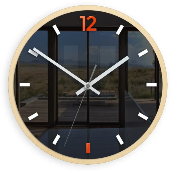 Nástenné hodiny Grafit 30 cm oranžové/čierne