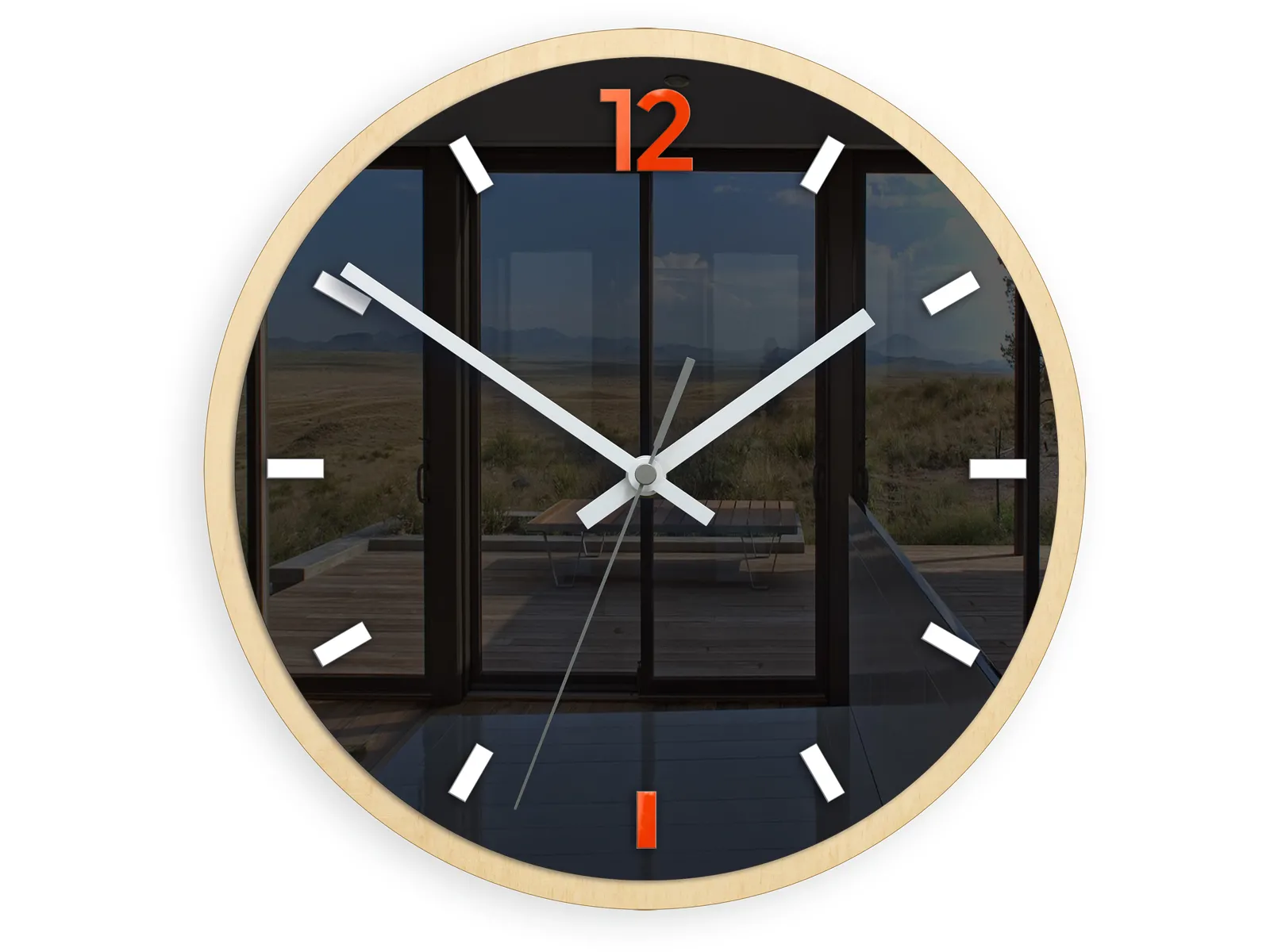 Nástenné hodiny Grafit 30 cm oranžové/čierne Nástenné hodiny Grafit 30 cm oranžové/čierne