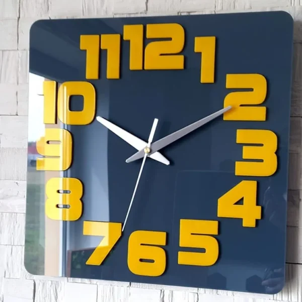 Nástenné hodiny Logic 30 cm šedé/žlté