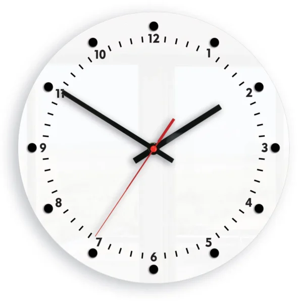 Nástenné hodiny Mozes 28 cm čierne/biele