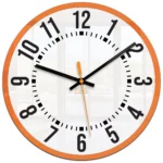 Nástenné hodiny Oskar 30 cm biele/oranžové