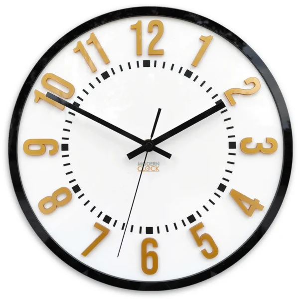 Nástenné hodiny Oskar 30 cm zlaté/čierne