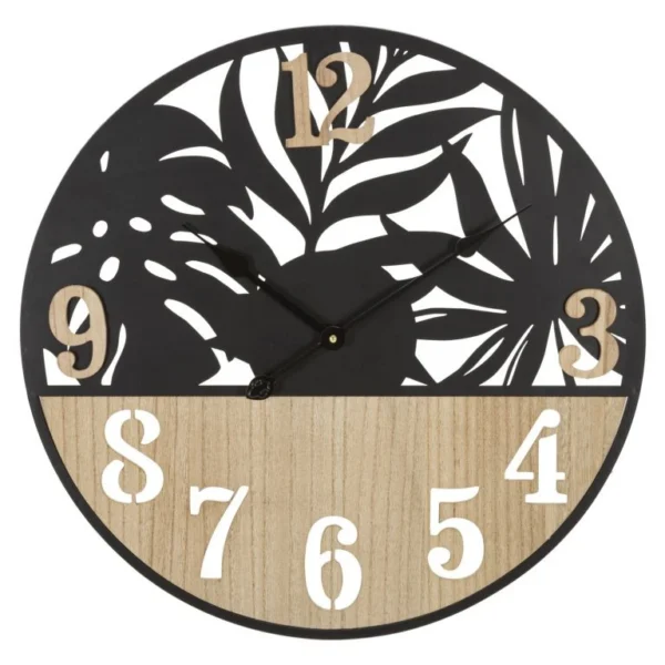 Nástenné hodiny Palm 60 cm hnedé/čierne