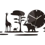 Nástenné hodiny Safari 60 cm čierne