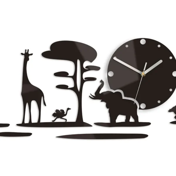 Nástenné hodiny Safari 60 cm čierne