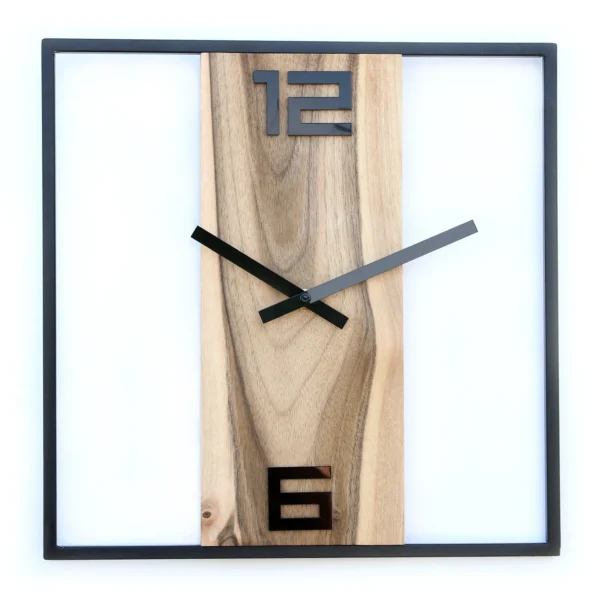 Nástenné hodiny Woody 33 cm orech/čierne