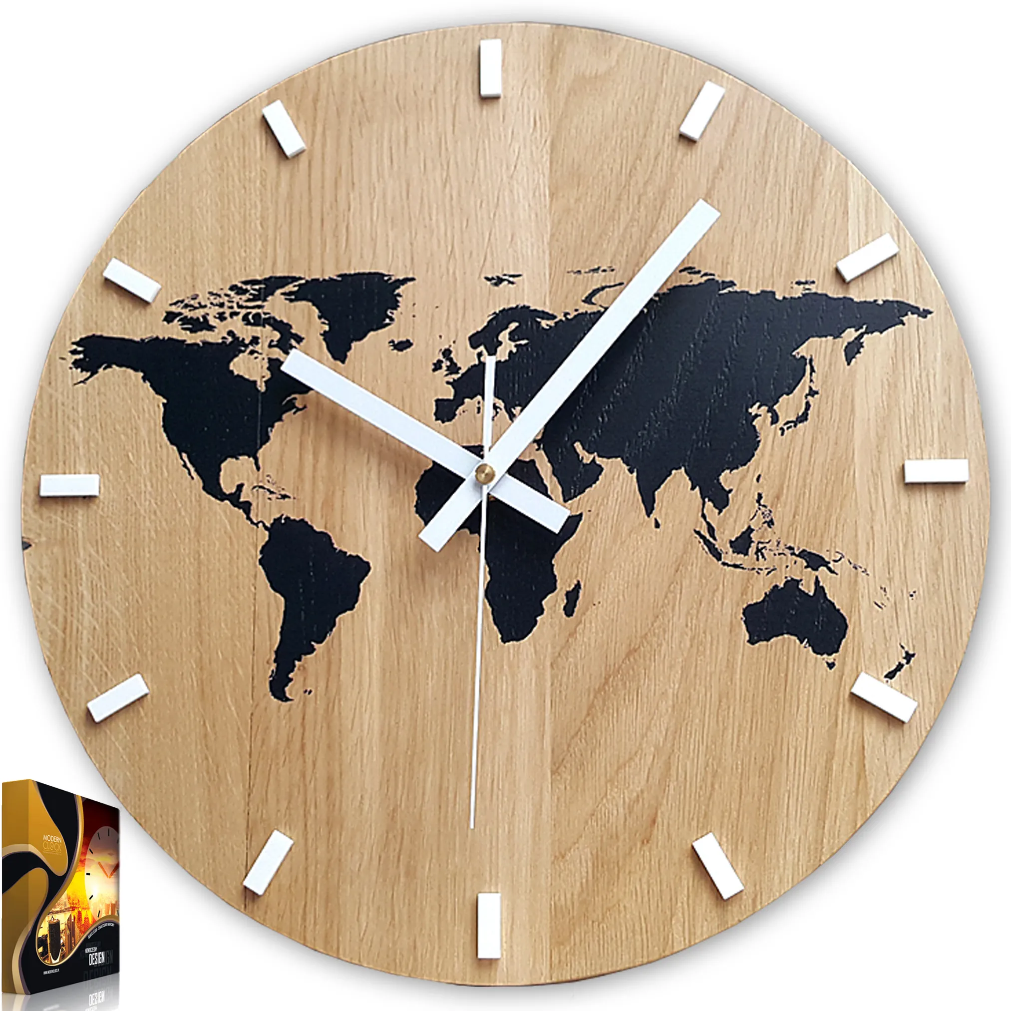 Nástenné hodiny World Wood čierne Nástenné hodiny World Wood čierne